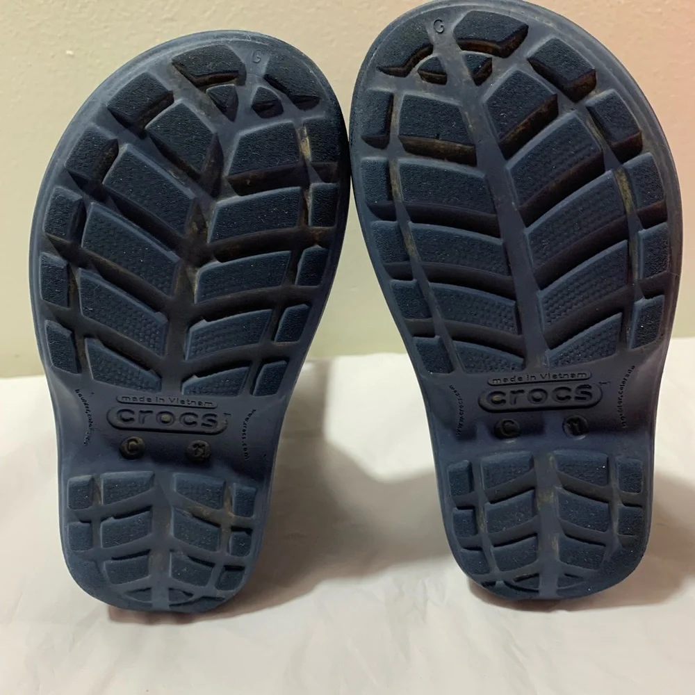 CROCS Kids Navy Blue Rain & Snow Boots - Picture 4 of 4